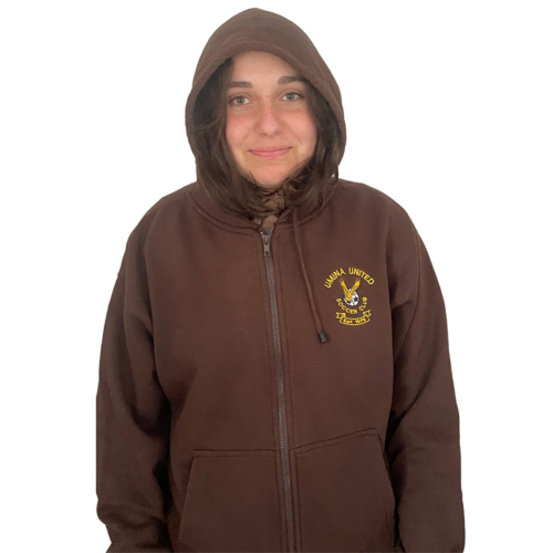 hoodie brown zip